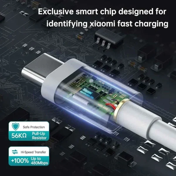 کابل شارژ توربو شیائومی مدل 120W